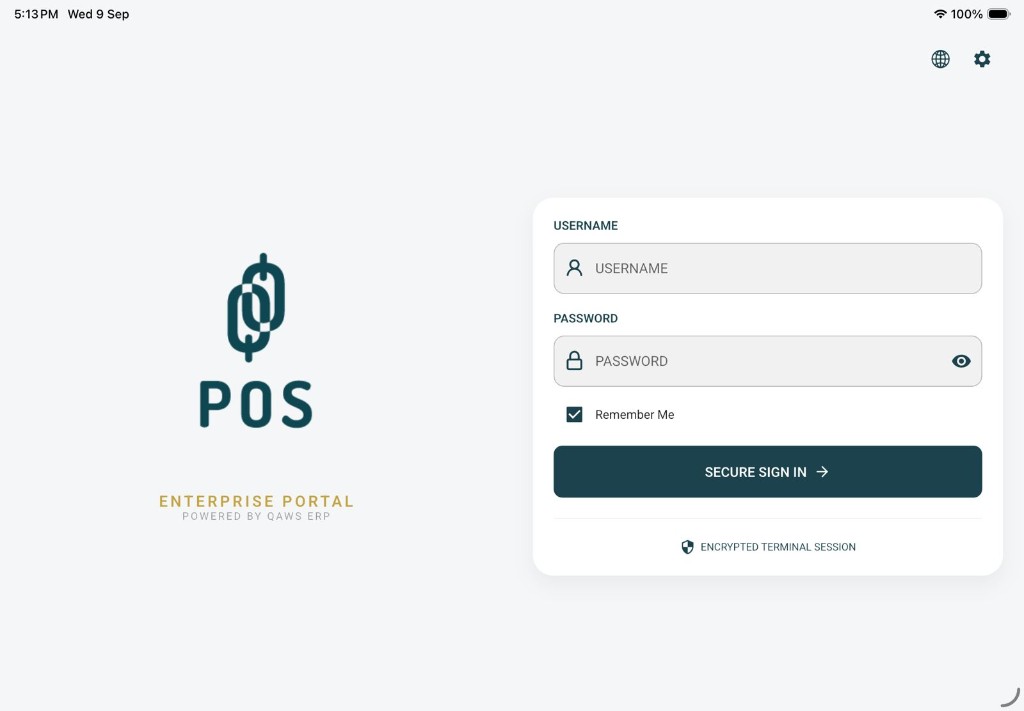 Qaws POS login